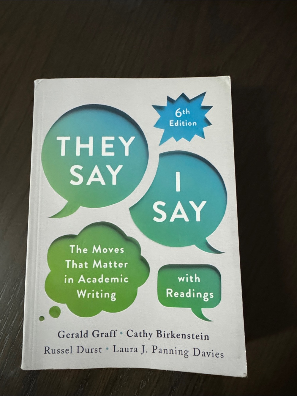 They Say I Say 6th Edition - With writings